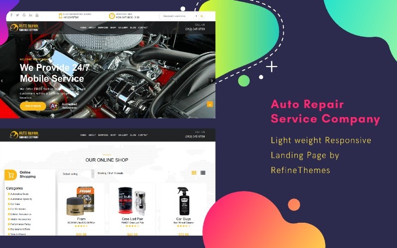 шаблон целевой страницы autorsc