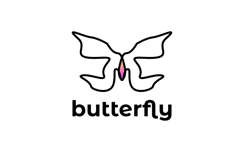 M Diamond Butterfly Logo Template