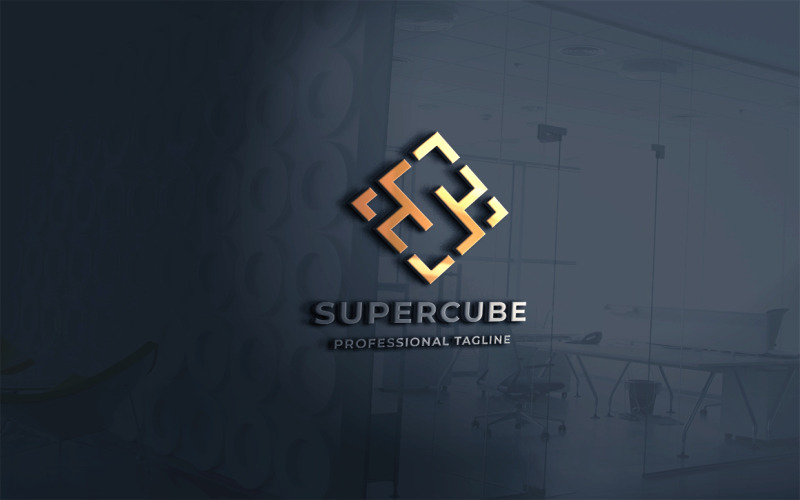 Modello di logo Super Cube
