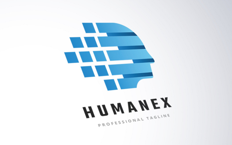 Download Шаблон логотипа "Pixel Human Data Logo Template" / Pixel Human Data Logo Template - Шаблон логотипа на тему графика artificial intelligence,brainstorm,brand,branding,bright,colorful,creative,creativity,creator,data,design,development,digital,diversity,genetic,genetical,genius,head,human,intellectual proper