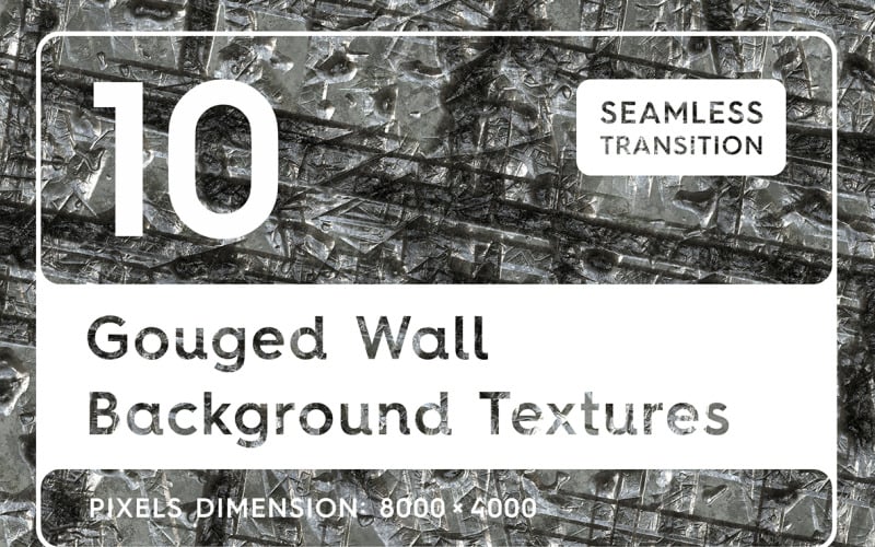 10 Seamless Gouged Wall Textures Background