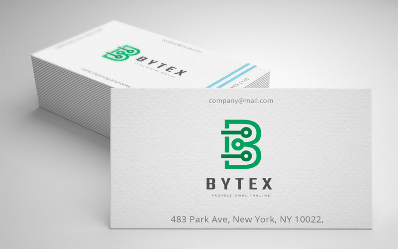 Bytex bokstav B-logotypmall