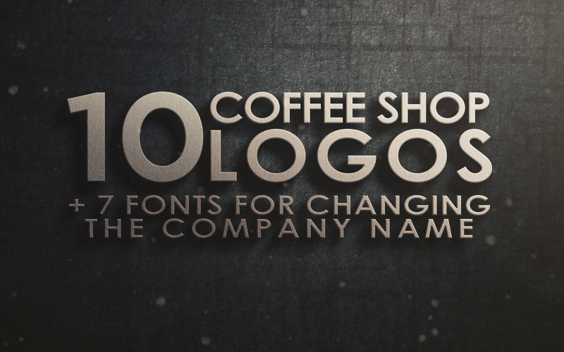 Download Шаблон логотипа "10 COFFEE SHOP Logo Template" / 10 COFFEE SHOP Logo Template - Шаблон логотипа на тему графика logo,logos,template,coffee,design,cafe,templates,fonts