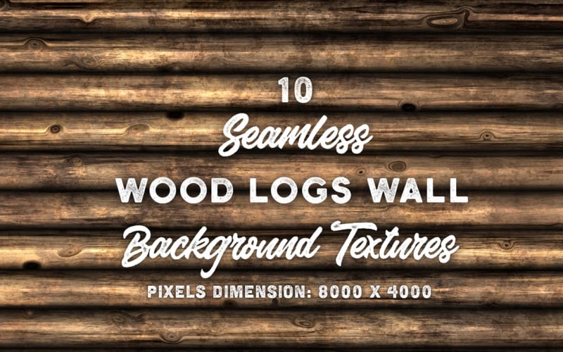 Fondo de texturas de pared de 10 troncos de madera sin costura