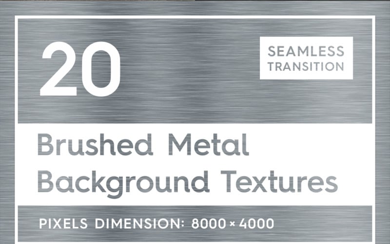 20 Seamless Brushed Metal Textures Background