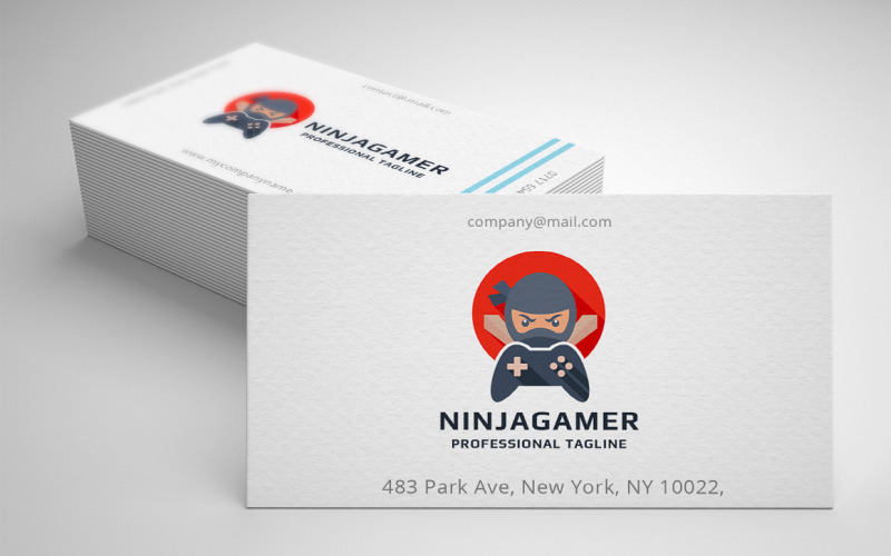 Modèle de logo Ninja Gamer