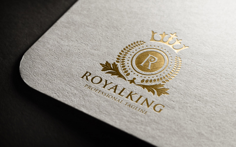 Modèle de logo Royal King lettre R