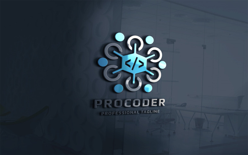 Modello di logo del codificatore professionale