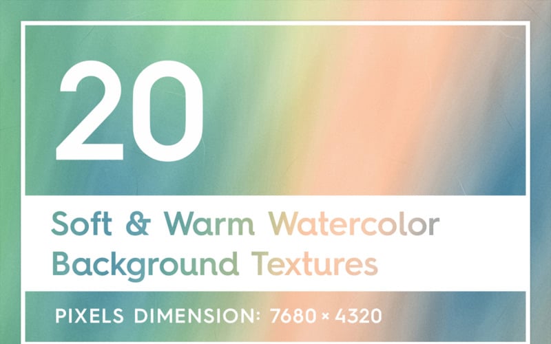 20 Original Soft and Warm Watercolor Textures Background