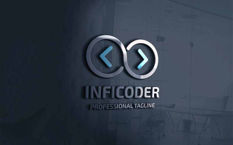 Plantilla de logotipo de Infinity Coder