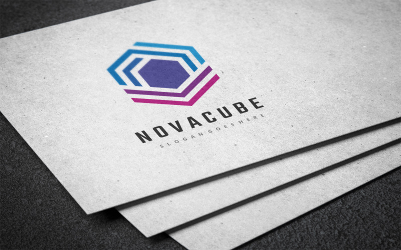 Plantilla de logotipo de Nova Cube
