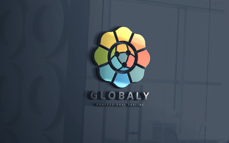 Plantilla de logotipo mundial global