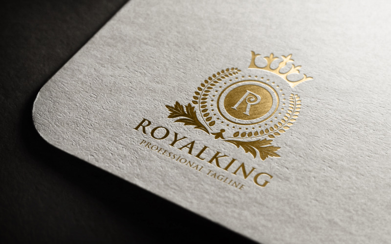Royal King Letter R Logo sjabloon