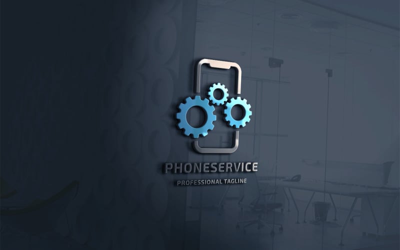 Telefonszolgáltatás logó sablon