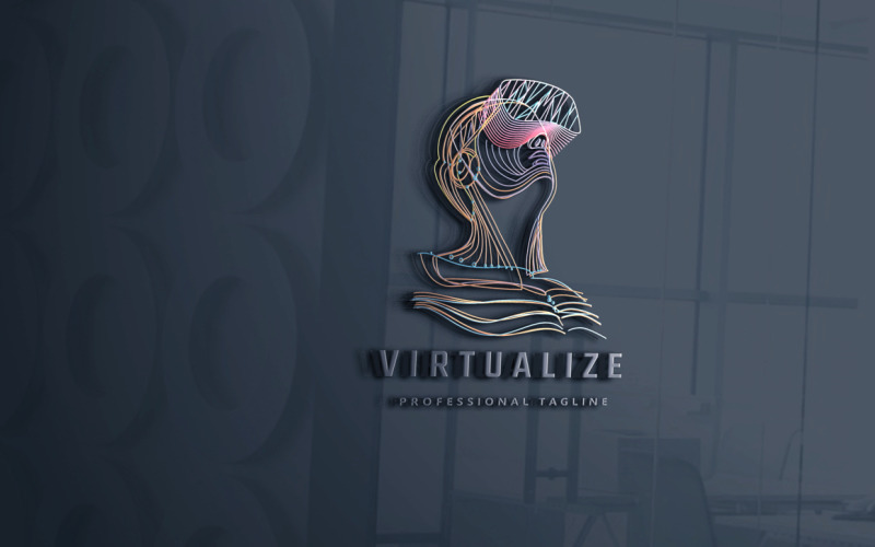 Download Шаблон логотипа "Virtualize Logo Template" / Virtualize Logo Template - Шаблон логотипа на тему графика abstract,business,consultant,corporate,creation,creative,data,development,digital,entertainment,experience,head,human,idea,information,intelligence,mindset,network,professional,reality