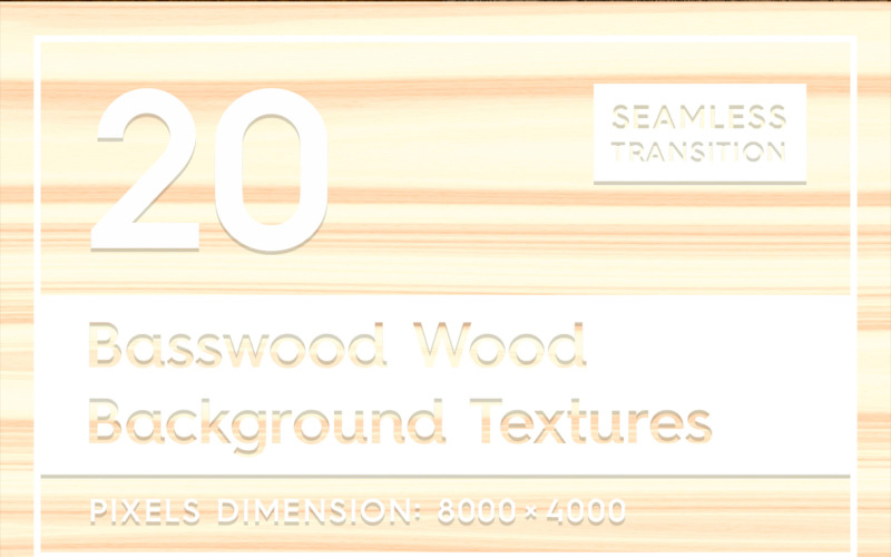 20 Seamless Basswood Wood Textures Background