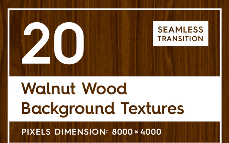 20 Seamless Walnut Wood Textures Background