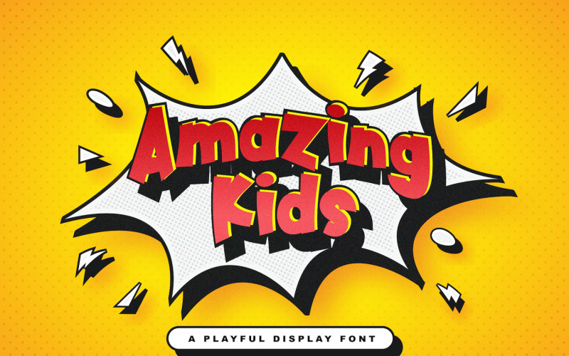Amazing Kids - Carattere di visualizzazione giocoso