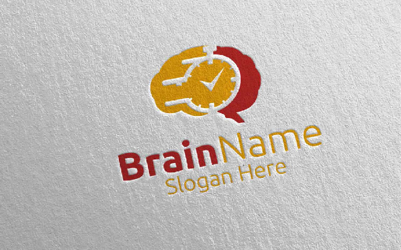 Fast Brain with Think Idea Concept 37 Logo Template