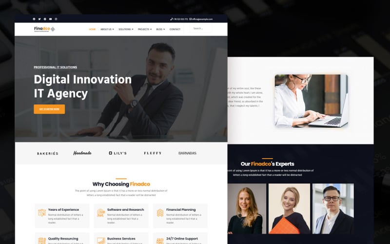 Finadco – Consulenza aziendale e modello professionale Joomla 5