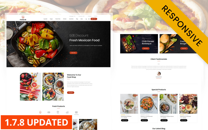 FoodLab  - Restaurant Store PrestaShop Theme