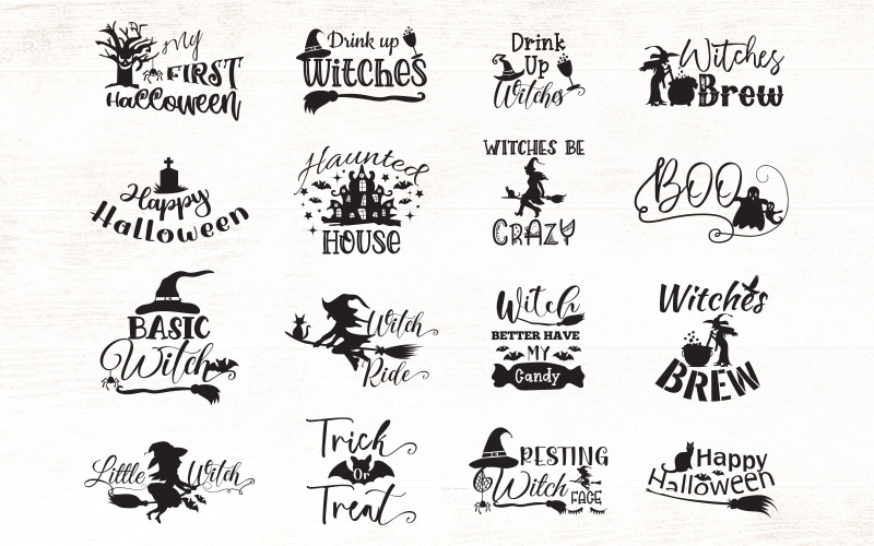 Halloween SVG Zitate - Halloween Zitate Bundle - Illustration
