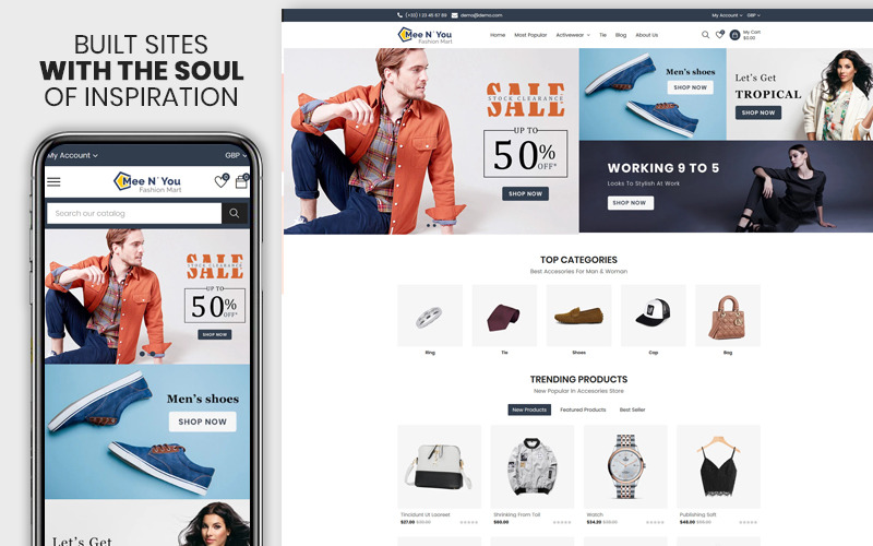 Meenyou - El tema adaptable de Shopify de Fashion Mart