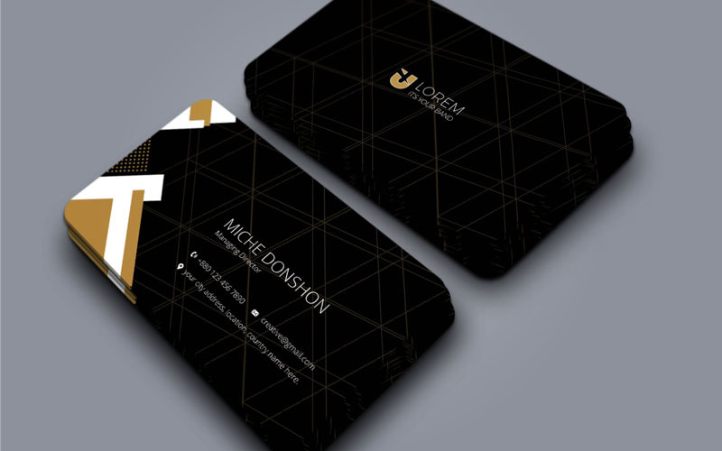 Download Фирменный стиль "Miche Donshon - Business Card - Corporate Identity Template" / Miche Donshon - Business Card - Corporate Identity Template - Фирменный стиль на тему графика best,branding,bundle,business card,clean,corporate,creative,design,editable,gold,minimal,modern,pack package,simple,template,visiting,psd