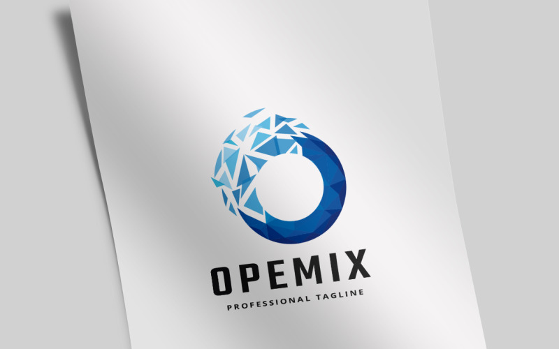 Шаблон логотипа Opemix Letter O
