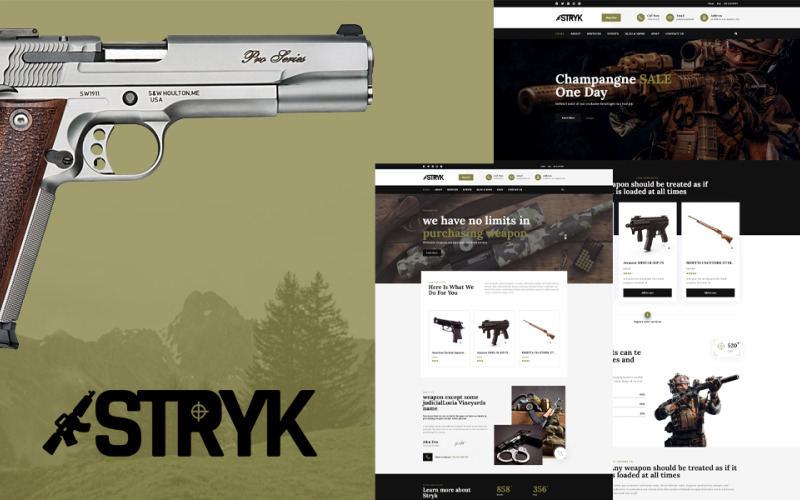 Stryk - motyw WordPress Gun Range