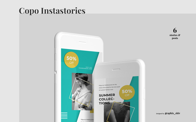 Download Шаблон для соцсетей "Copo Instagram Kit Social Media Template" / Copo Instagram Kit Social Media Template - Шаблон для соцсетей на тему графика insta,instagram,story,stories,flowers,leaves,sale,store,shop,feminine,template,posts,post,social,fashion,instagram stories,instagram post,sale banner
