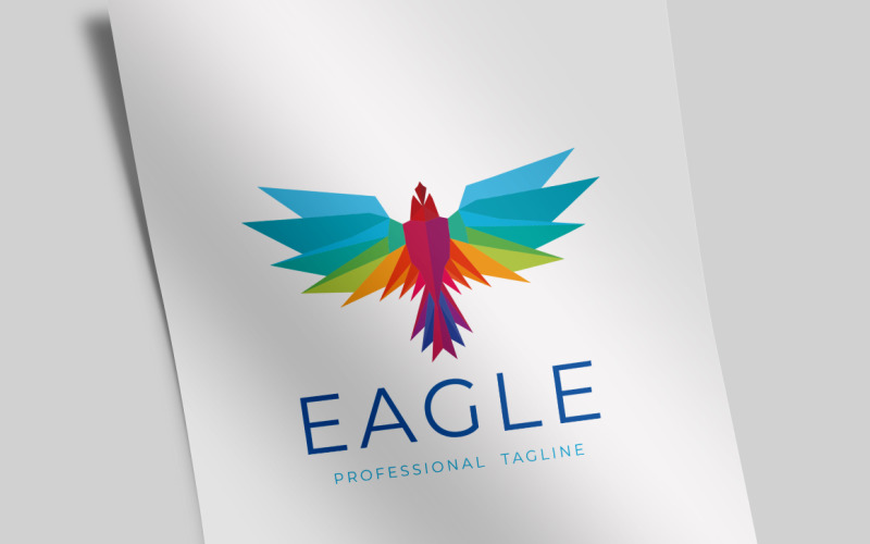 Download Шаблон логотипа "Eagle Logo Template" / Eagle Logo Template - Шаблон логотипа на тему графика actions,authority,colorful,consulting,control,crest,determination,dominance,eagle,eagle logo,fearless,freedom,guardianship,leader,leadership,light,phoenix,polygon,powerful,professional