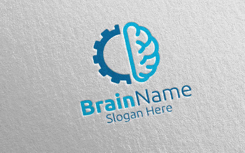 Réparer le cerveau avec le modèle de logo Think Idea Concept 50