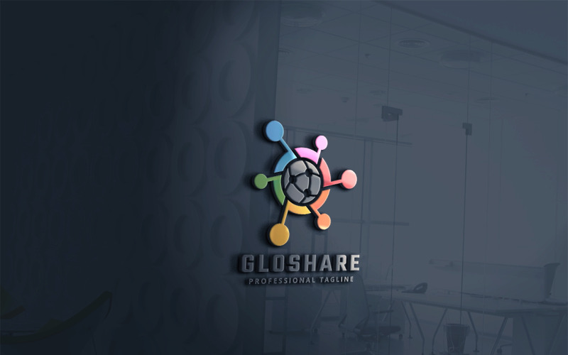 Download Шаблон логотипа "Global Share Logo Template" / Global Share Logo Template - Шаблон логотипа на тему графика blue,brand,branding,business,communication,electronic,global,globe,identity,internet,it,mobile,net,network,people,print ready,share,sharing,signal,social