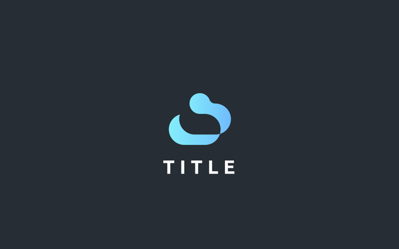 Modèle de logo de cloud computing
