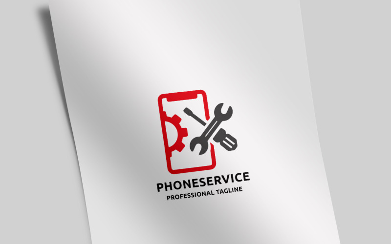 Modèle de logo de service téléphonique