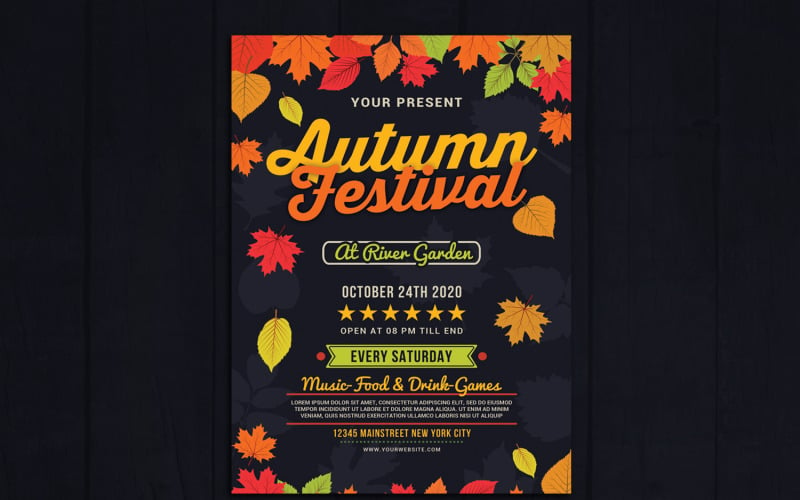 Autumn Festival Flyer - Corporate Identity Template