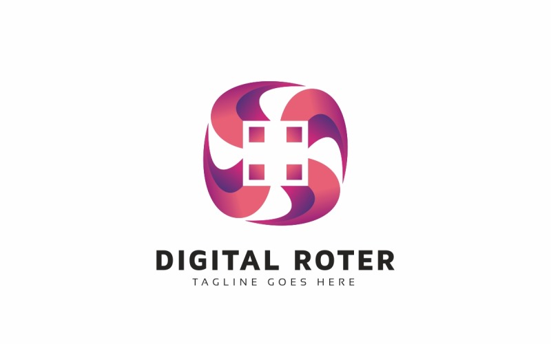Download Шаблон логотипа "Digital Rotation Logo Template" / Digital Rotation Logo Template - Шаблон логотипа на тему графика bold,circle,circular,colorful,communication,community,connect,development,digital,dot,geometric,gravitation,logo,media,network,orbit,revolution,revolve,rotate,rotation