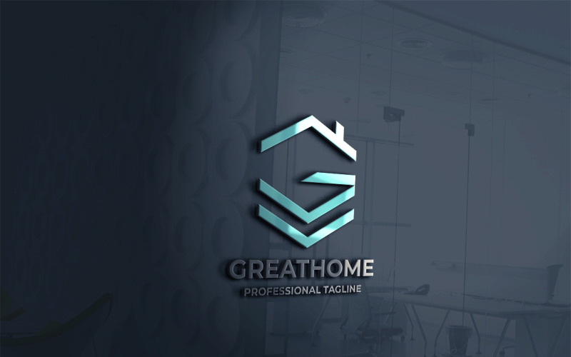 Grand modèle de logo lettre G maison