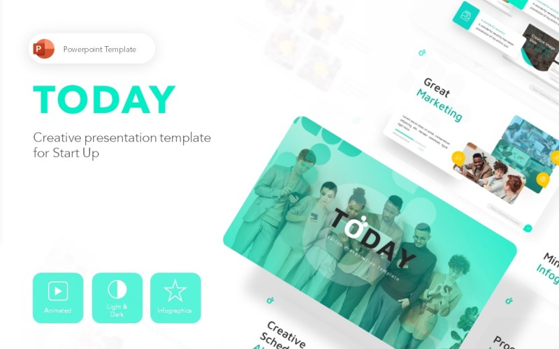 Idag Business Presentation PowerPoint-mall