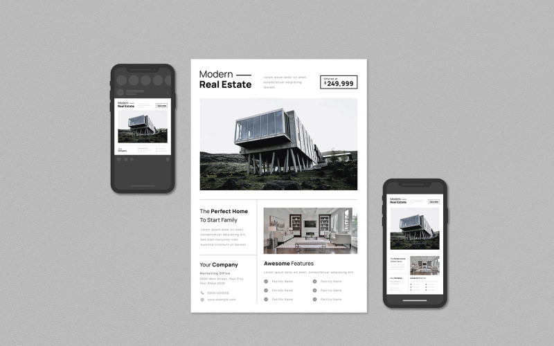 Download Фирменный стиль "Modern Minimalist Real Estate Flyer Set - Corporate Identity Template" / Modern Minimalist Real Estate Flyer Set - Corporate Identity Template - Фирменный стиль на тему графика a4,ad,ads,advert,agent,bundle,business,buy,flyer,home,homeowner,house,leaflet,lease,loan,magazine,magazine ad,pamphlet