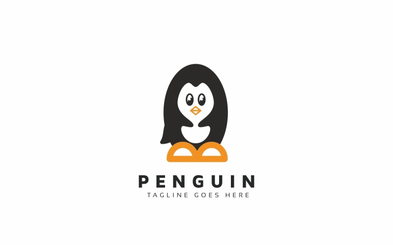 Download Шаблон логотипа "Penguin Logo Template" / Penguin Logo Template - Шаблон логотипа на тему графика ac,animal,animals,arctic,bird,bird logo,black,blog,brand,branding,cold,company,cool,cooling,cute,entertainment,freeze,freezing,internet,logo