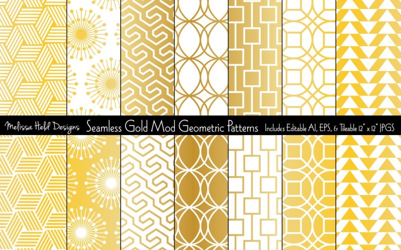 Download Pattern "Gold Mod Seamless Vector Geometric Pattern" / Gold Mod Seamless Vector Geometric Pattern - Pattern на тему графика abstract,geometric,vector,pattern,printable,textile,design,background,paper,packaging,gift wrap,decorative,decor,graphic,seamless,repeat,lattice,gold,metallic,gradient