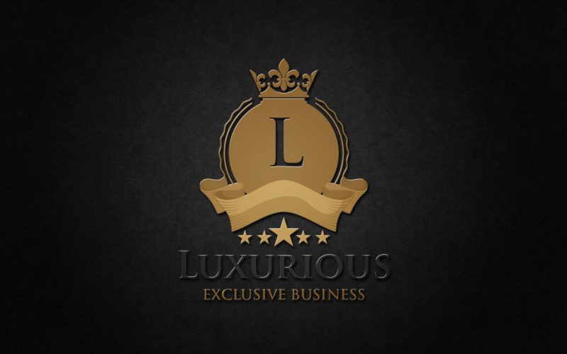 Download Шаблон логотипа "Luxurious v.2 Logo Template" / Luxurious v.2 Logo Template - Шаблон логотипа на тему графика beautiful crest,beauty,blazon,calligraphy,classic,crest,crown,decorative,elegant,emblem,fashion,flourish,heraldry,hotel,jewellery,letter,luxurious logo,luxury,majestic,majesty