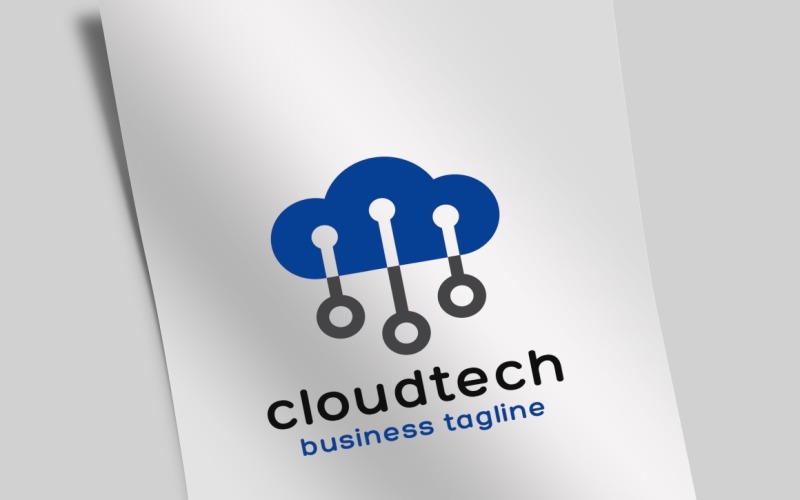 Modelo de logotipo Cloud Tech
