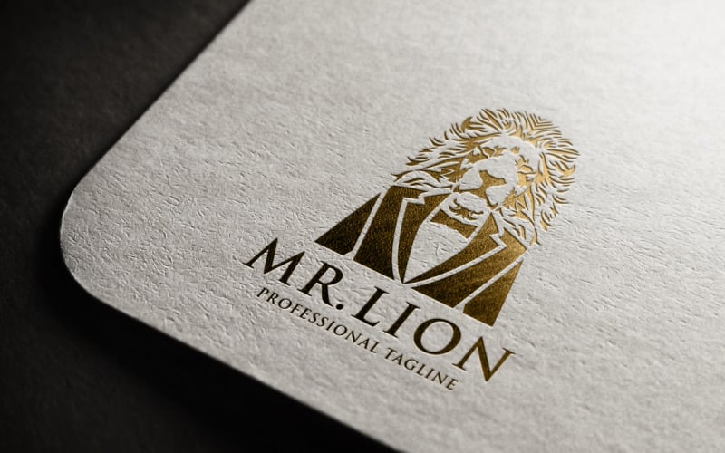 Download Шаблон логотипа "Mr. Lion Logo Template" / Mr. Lion Logo Template - Шаблон логотипа на тему графика animal,animals,big shot,boss,branding,business,businessman,fashion,finance,financial,gambler,haughty,head,mascot,lion,lion business,lion head,lion logo,patron,professional