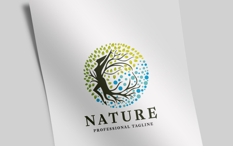 Download Шаблон логотипа "Nature Logo Template" / Nature Logo Template - Шаблон логотипа на тему графика adventure,botanical,branch,creative,design,eco,ecology,environment,food,forest,fresh,garden,grow,heart,landscape,leaf,leave,life,natural,organic logo