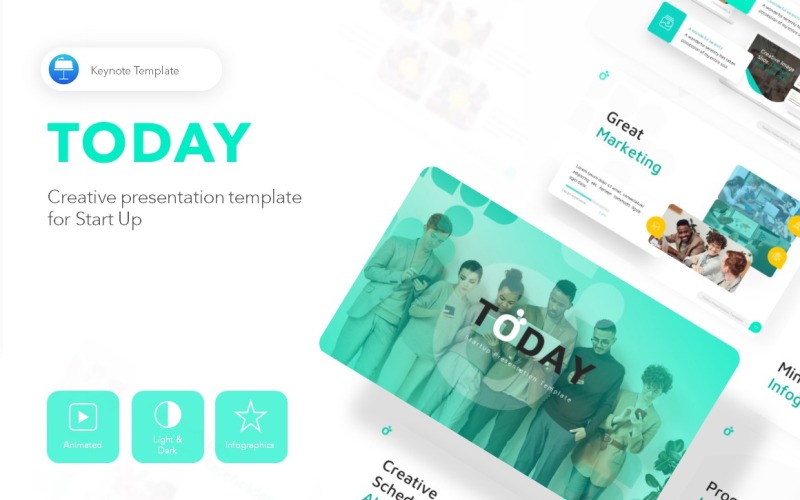Presentazione aziendale di oggi - modello di Keynote