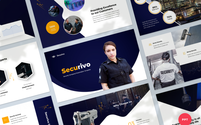 Security Company Presentation PowerPoint Template
