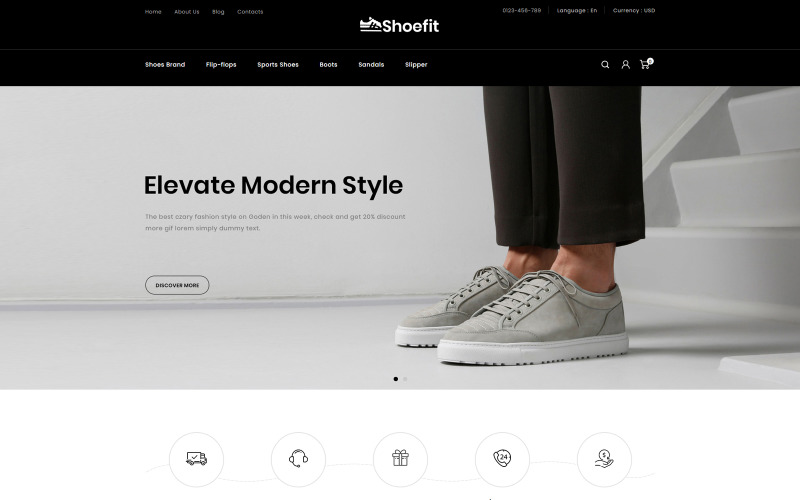 магазин обуви и модных аксессуаров prestashop тема